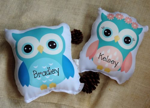 Personalized Owl Gift Pillow For Children or Baby