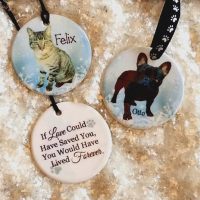 Personalized Pet Memorial Photo Christmas Tree Ornament Custom Made and Personalized Goods