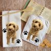 Personalized Pet Photo Kitchen Towel & Pot Holder Gift Set For The Kitchen