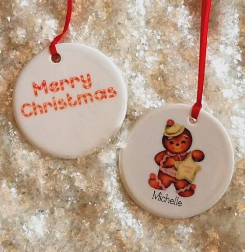 Personalized Gingerbread Man or Woman Christmas Tree Ornament Custom Christmas Ornaments