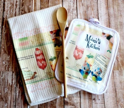 Personalized Retro Recipe Kitchen Towel and Potholder Set