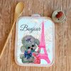 Adorable Vintage Kitsch French Poodle and Pink Eiffel Tower Kitchen Towel and Pot Holder Gift Set, Housewarming or Bridal Shower Gift