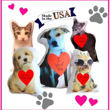Personalized Huggable Valentine Pet Photo Pillow