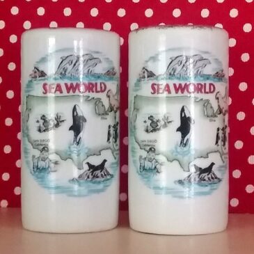 Vintage 1973 Sea World Souvenir Salt and Pepper Shakers