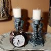 Black Ornate French Candlestick Candle Holders Creative Lamps & Lighting