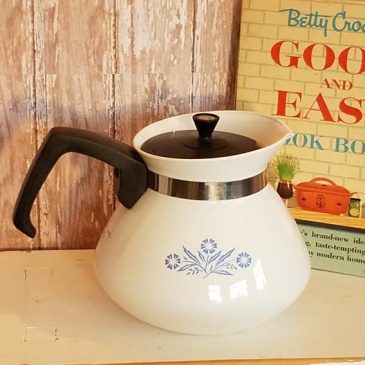 Vintage Corning Ware Cornflower Blue Coffee Pot