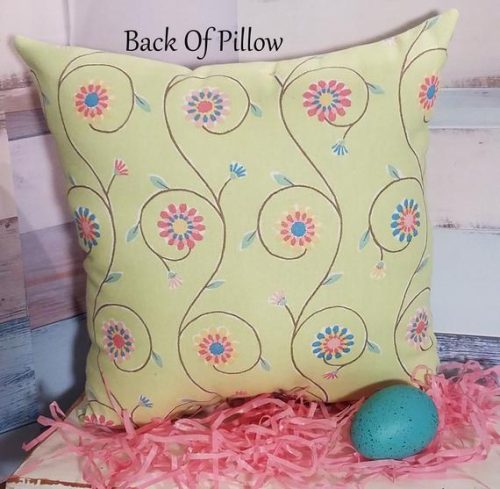 Handmade Green Retro Kitsch Easter Bunny Pillow Custom Pretty Pillows