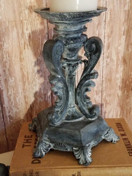 Gothic Black Ornate Candlestick Candle Holders, Halloween Decor
