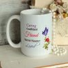 Beautiful Sister Gift Coffee Mug w/ Rose, Butterfly & Sentiments Coaster Sets and Mugs