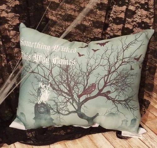 Handmade Something Wicked This Way Comes Halloween Pillow Custom Pretty Pillows
