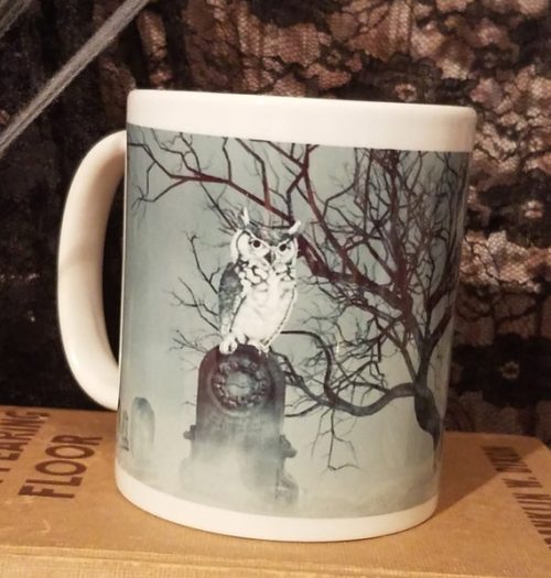 Gothic Halloween Cemetery Coffee Mug Coaster Sets and Mugs