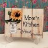 Personalized Country Sunflower In Mason Jar Ceramic Tile Kitchen Sign Country Farmhouse Decor