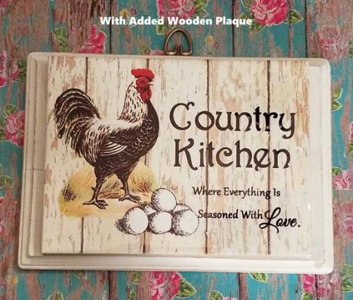 Personalized Rooster Country Kitchen Plaque