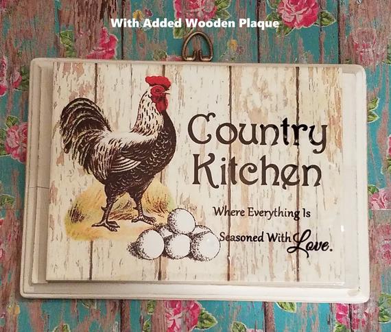 Kitchen Closed This Chicks Had It rooster country Kitchen Painted wooden sign