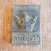 Hand Painted Gray French Plaque w/ Fleur De Lis and Crown French Country Decor