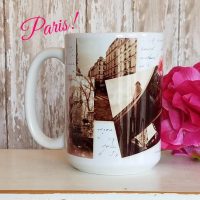 Romantic Sepia Paris France Photo Coffee Mug Coaster Sets and Mugs