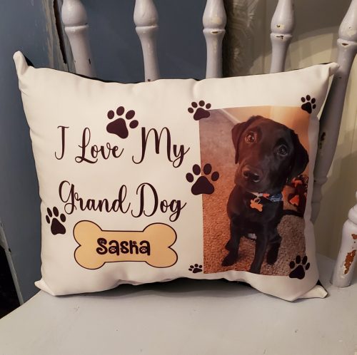 Personalized Pet Photo Granddog Pillow