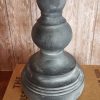 Hand Painted Large Gray French Fleur De Lis Candle Holder Creative Lamps & Lighting