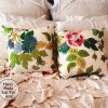 Colorful Tropical Floral Throw Pillows, Set of 3, Botanical Floral Pillows, Coastal Beach Cottagecore Pillows, Cushions, Home Decor