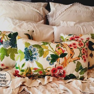 Handmade Colorful Tropical Floral Throw Pillows