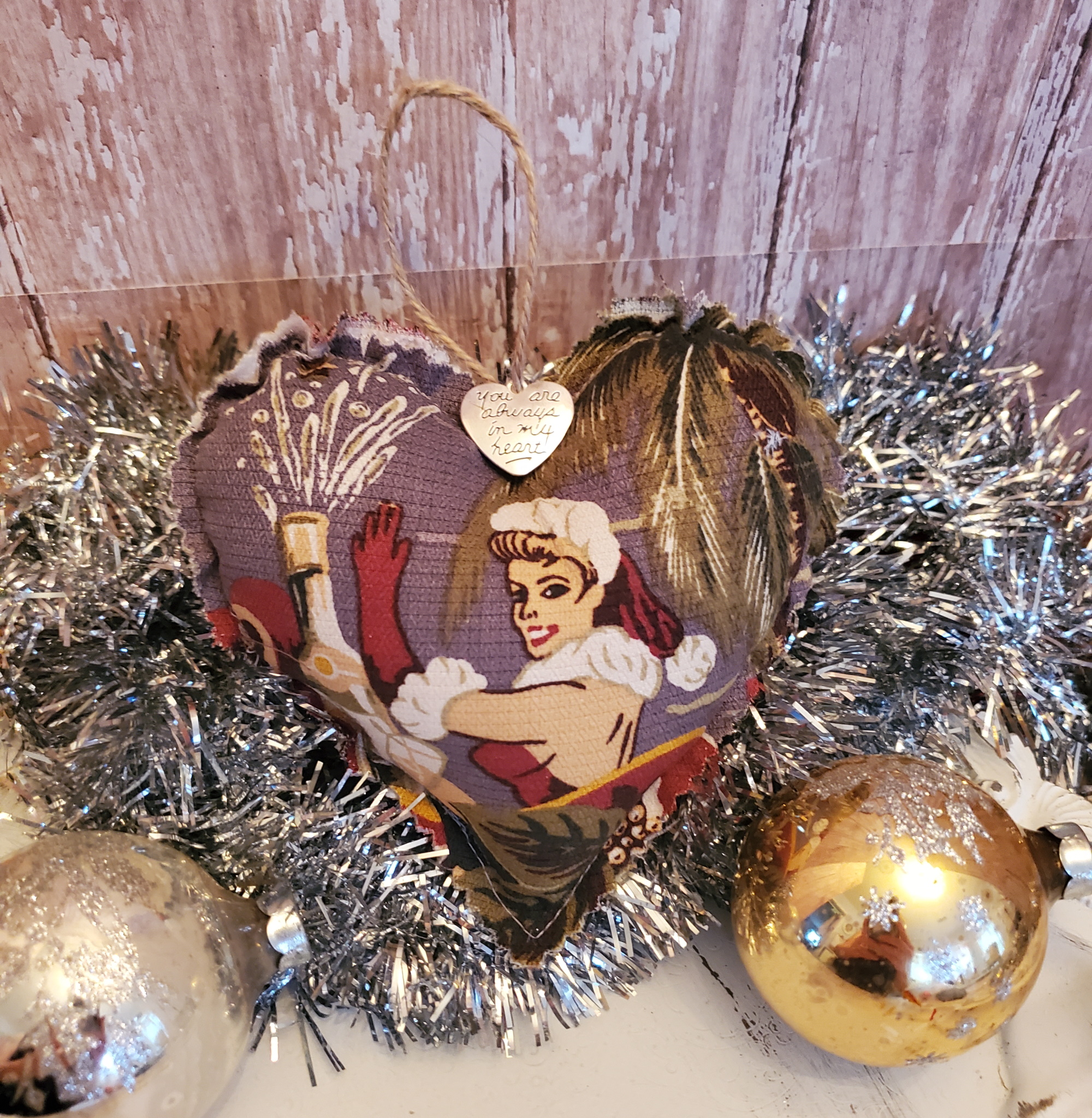 Heart Shaped Memory Pillow Christmas Ornament 3