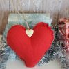 Heart Shaped Keepsake Memory Pillow Christmas Tree Ornament Made From Loved Ones Clothing w/ Photo, Bereavement Gift