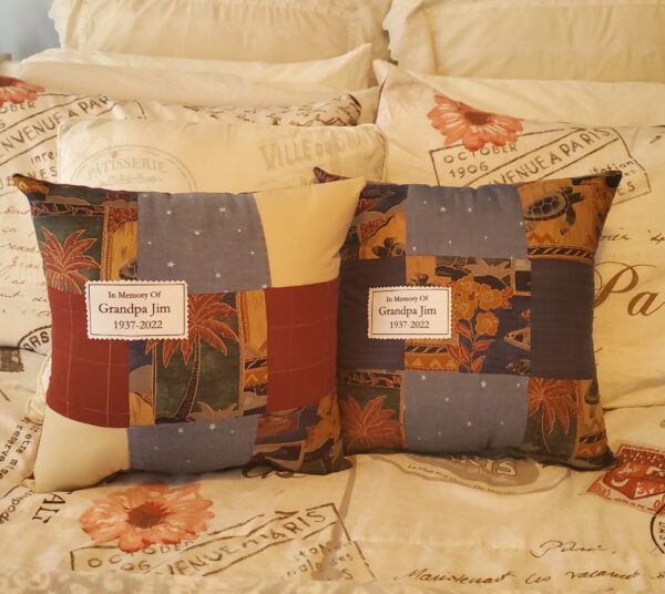 patchwork memory pillow