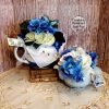 Beautiful Tea Pot Silk Floral Arrangements