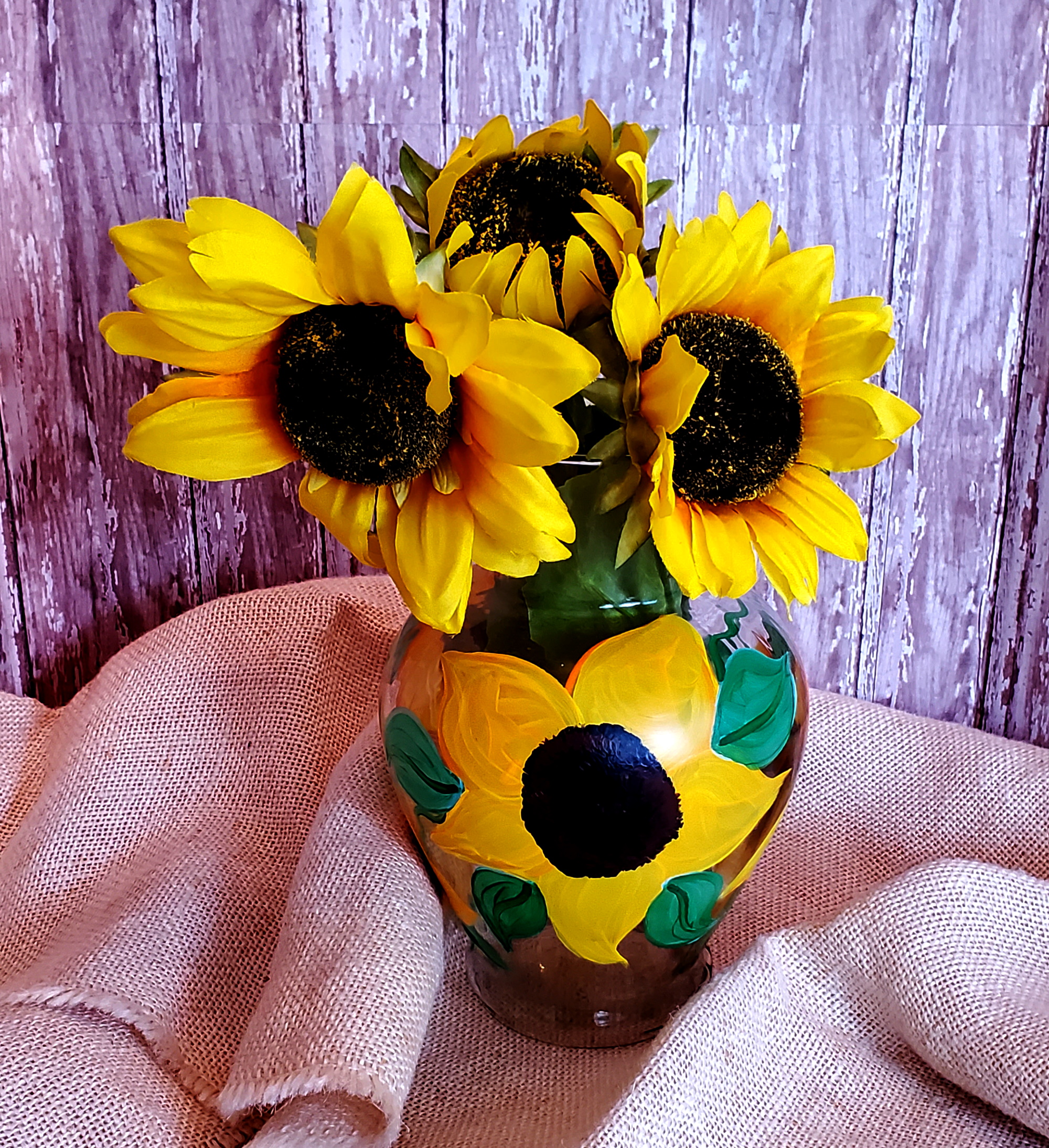 Personalized Country Sunflower Mason Jar Kitchen Towel Dish Cloth Pot  Holder Set