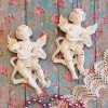 Romantic French Country Shabby Chic Angel Cherubs Wall Hangings Figurines
