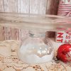 Hand Painted Snowman Christmas Domed Cake Stand Hand Painted Glassware