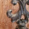 Black Whitewashed French Fleur De Lis Finial Statue Centerpiece