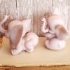 adorable anthropomorphic baby elephant figurines from the 1950s Side View
