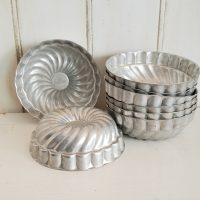 Vintage Mini Aluminum Swirl Jello Molds Tart Tins