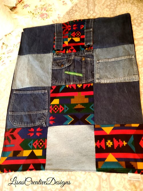 keepsake patchwork memory quilt blanket made from loved ones clothing