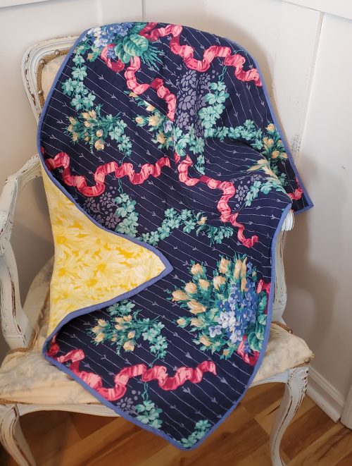 memory baby blanket made from grandmothers robes