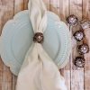 Cowrie Seashell Napkin Rings – Set of 4 Coastal Table Decor | Beachcore Style | Ocean-Inspired Dining | Beach Wedding or Summer Host Gift