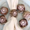Cowrie Seashell Napkin Rings – Set of 4 Coastal Table Decor | Beachcore Style | Ocean-Inspired Dining | Beach Wedding or Summer Host Gift