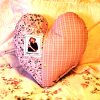 Patchwork Heart Shaped Memory Pillow Made From Clothing Shirt Pillow