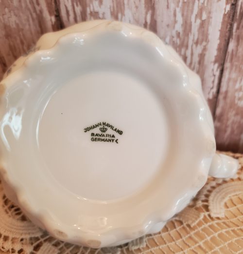 Johann Haviland Blue Garland China Bavaria Creamer and Sugar Bowl