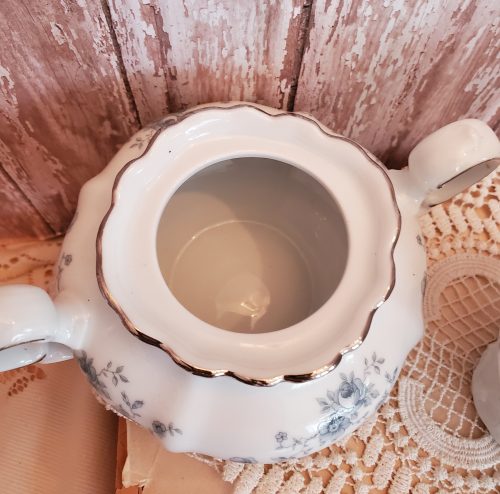 Johann Haviland Blue Garland China Bavaria Creamer and Sugar Bowl