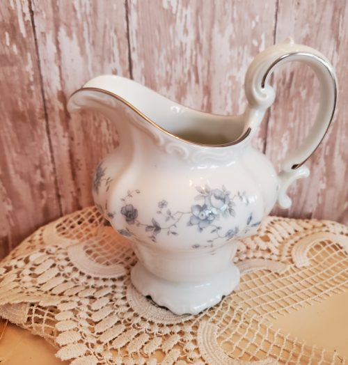 Johann Haviland Blue Garland China Bavaria Creamer and Sugar Bowl