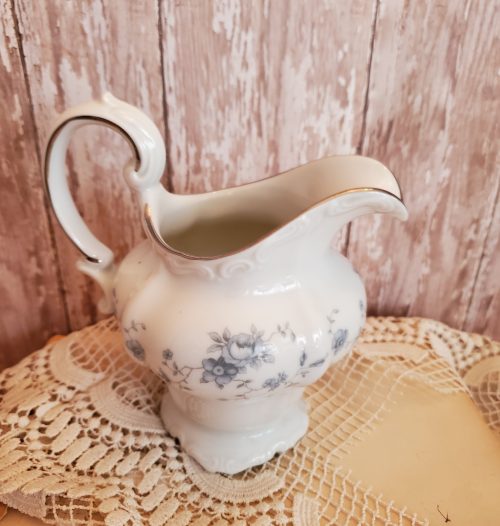 Johann Haviland Blue Garland China Bavaria Creamer and Sugar Bowl