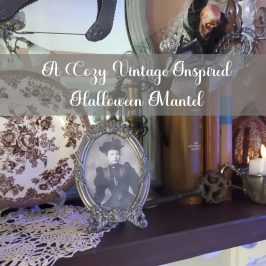 A Cozy Vintage Inspired Halloween Mantel Blog Post