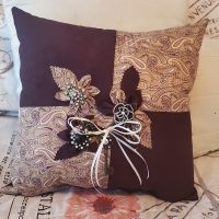 Fancy Memory Pillow With Handmade Flowers