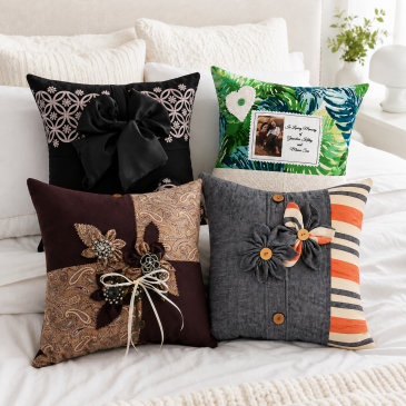 Heirloom Fancy Memory Pillow Made From Loved One’s Clothing