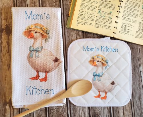 Personalized Country Goose Kitchen Towel Gift Set