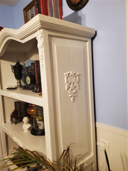 side view of upcycled book case