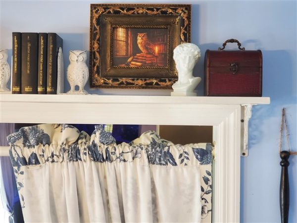 light academia bookshelf decor
