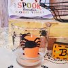 retro kitsch spider halloween decor bundle spider candle holder